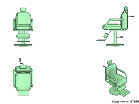Barber Equipment - Chair 3D Model