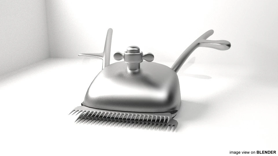Barber Equipment - Clipper 3D Model .c4d .max .obj .3ds .fbx .stl .blend