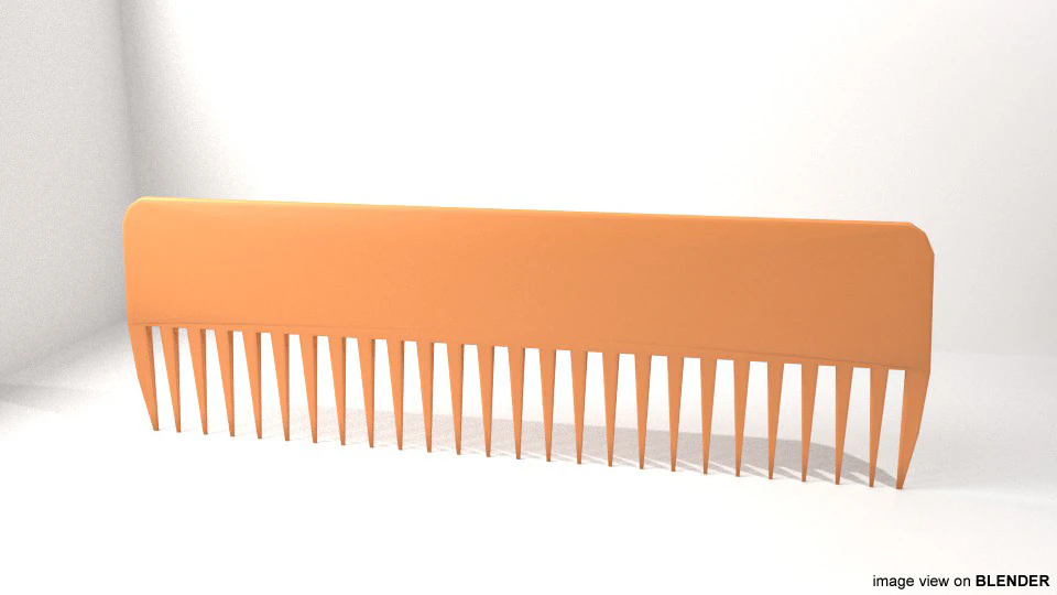 Barber Equipment - Comb 3D Model .c4d .max .obj .3ds .fbx .stl .blend 