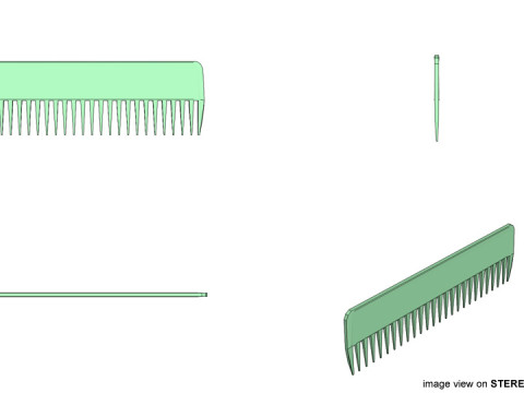 Barber Equipment - Comb Model 3D