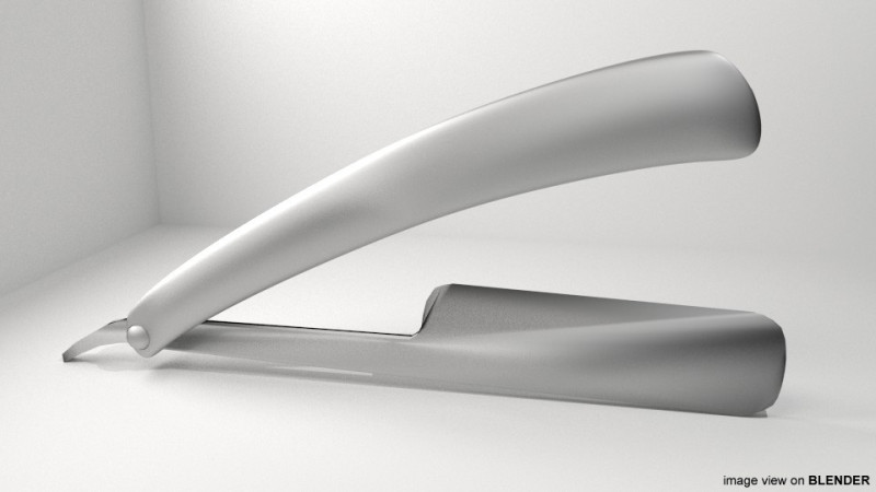 Barber Equipment - Razor Model 3D .c4d .max .obj .3ds .fbx .stl .blend 