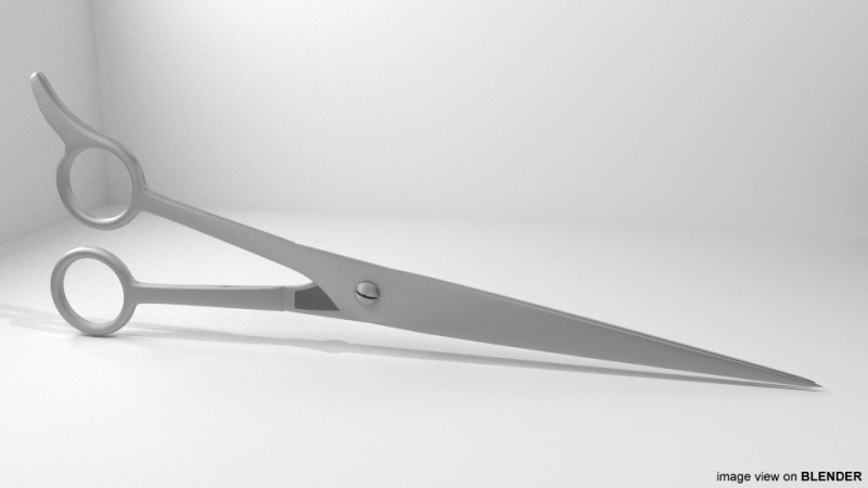 Barber Equipment - Scissor 3Dモデル .c4d .max .obj .3ds .fbx .stl .blend 
