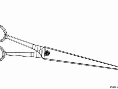 Barber Equipment - Scissor 3D Model