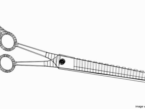 Barber Equipment - Scissor Saw 3D Модель