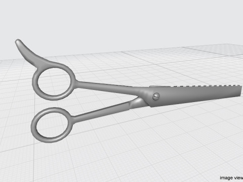 Barber Equipment - Scissor Saw 3D Модель