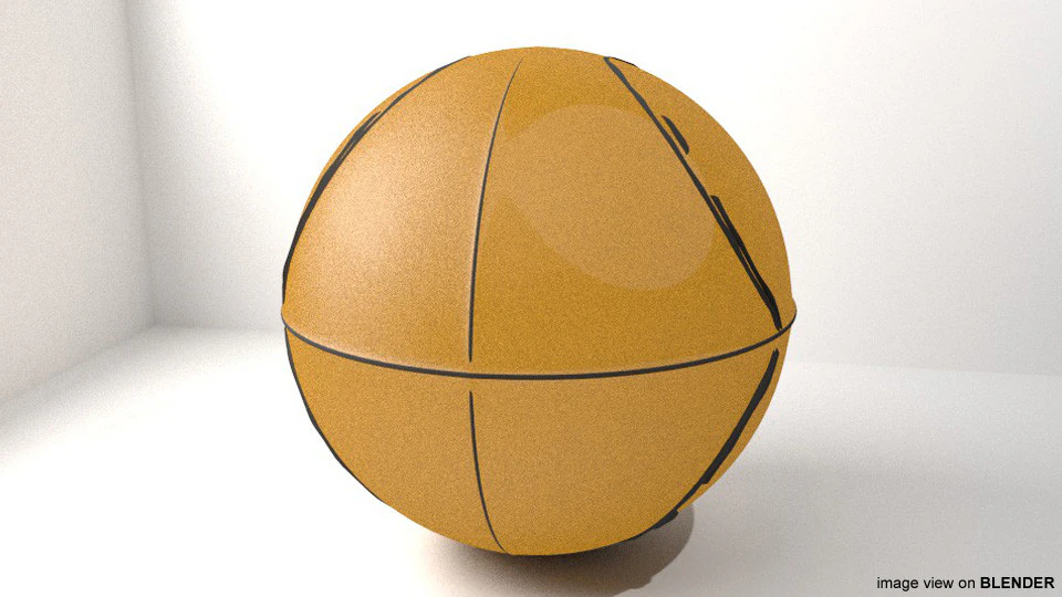 Sport Ball - Basketball 3D Model .c4d .max .obj .3ds .fbx .stl .blend