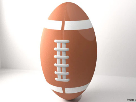 Bola Olahraga - Rugbi Model 3D