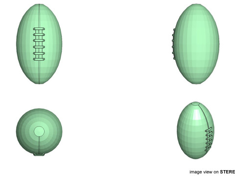 Sport Ball - Rugby 3D Model