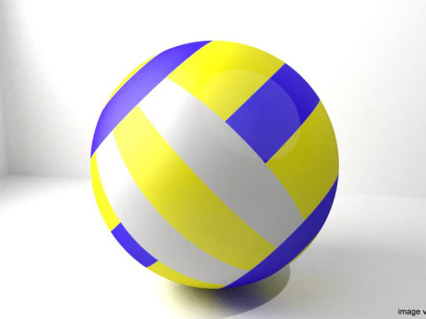 运动球 - 排球 3D 模型