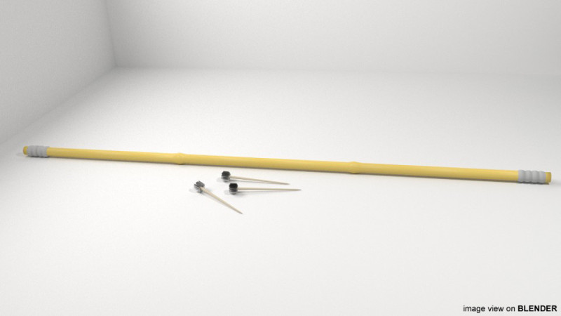 Blowgun - Bamboo Modello 3D .c4d .max .obj .3ds .fbx .stl .blend 