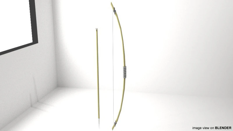 Longbow Archery 3D Model .c4d .max .obj .3ds .fbx .stl .blend
