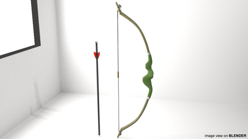 Recurve Archery Modelo 3D .c4d .max .obj .3ds .fbx .stl .blend 