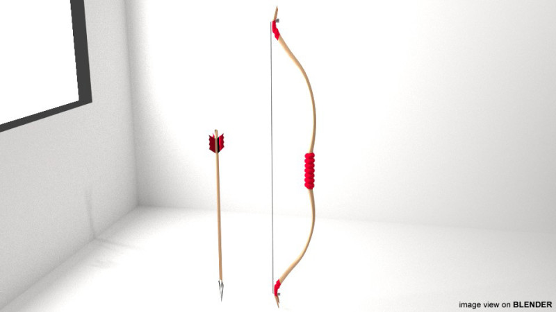 Reflex Bow Archery 3D Model .c4d .max .obj .3ds .fbx .stl .blend 