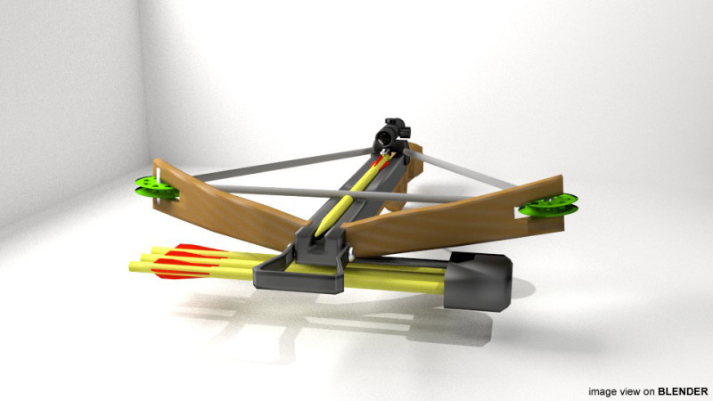 Crossbow - Compound Model 3D .c4d .max .obj .3ds .fbx .stl .blend 