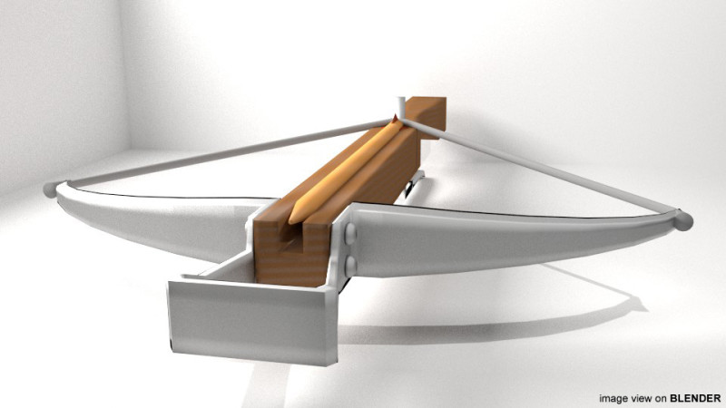 Crossbow - Medieval Type 1 3D 모델 .c4d .max .obj .3ds .fbx .stl .blend 
