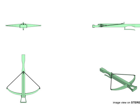 Crossbow - Medieval Type 1 3D 모델