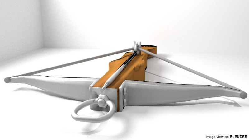 Crossbow - Medieval Type 2 3D Модель .c4d .max .obj .3ds .fbx .stl .blend 