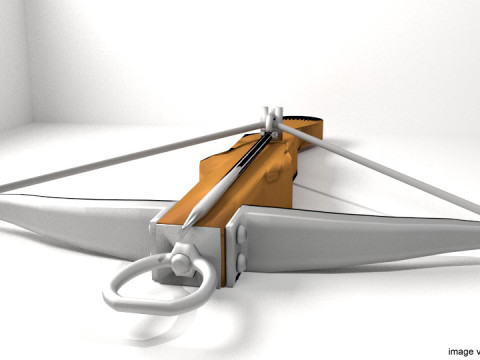 Crossbow - Medieval Type 2 3D Model
