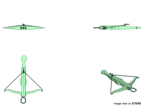 Арбалет - середньовічний тип 2 3D Модель