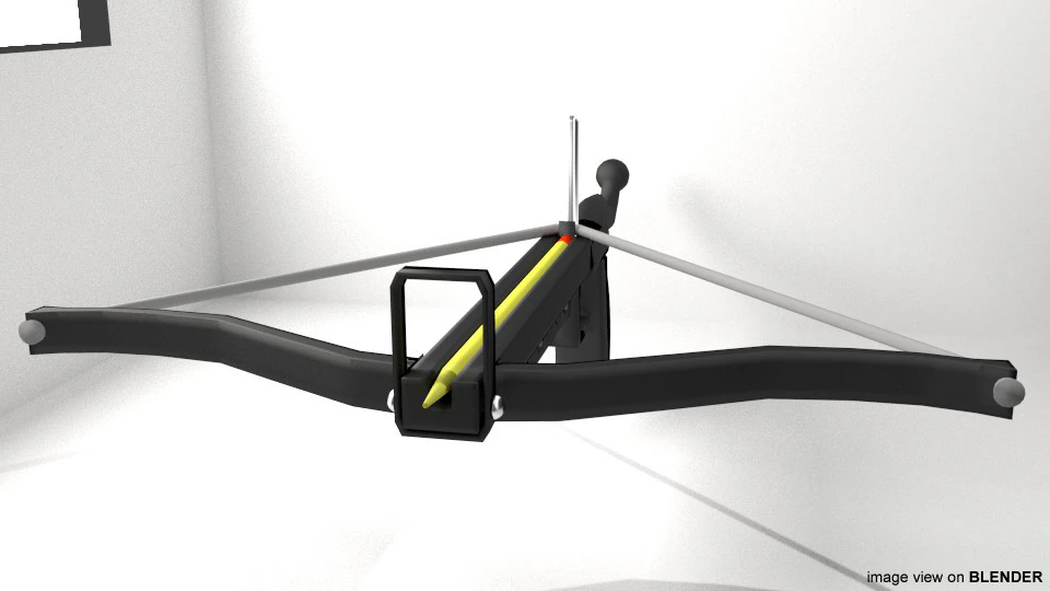 Crossbow - Pistol 3D Model .c4d .max .obj .3ds .fbx .stl .blend 