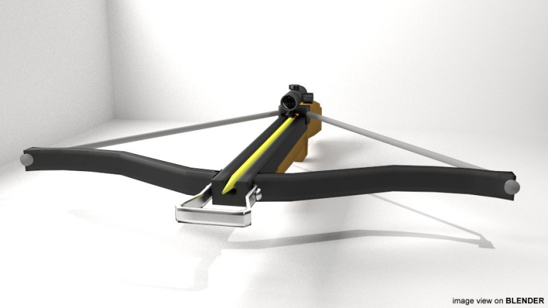 Crossbow - Recurve 3D Модель .c4d .max .obj .3ds .fbx .stl .blend 