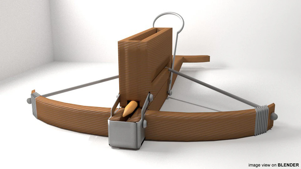 Crossbow - Repeating 3D Model .c4d .max .obj .3ds .fbx .stl .blend 