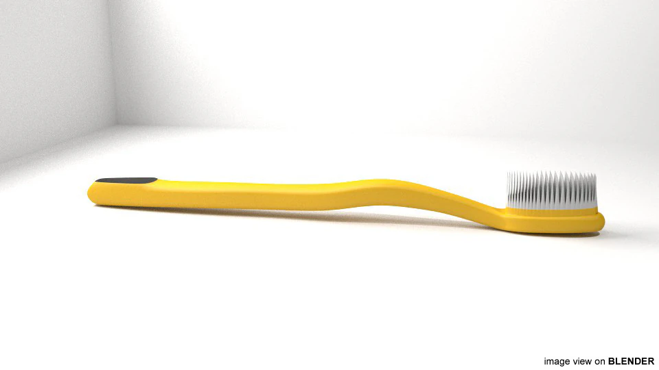 Toothbrush - Type 1 3D Model .c4d .max .obj .3ds .fbx .stl .blend 