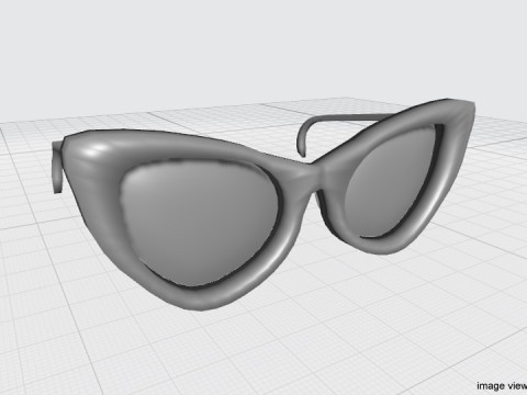 Sunglasses - Cateyes 3D Model