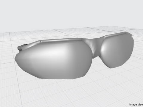 Sunglasses - Wrap-around Modello 3D