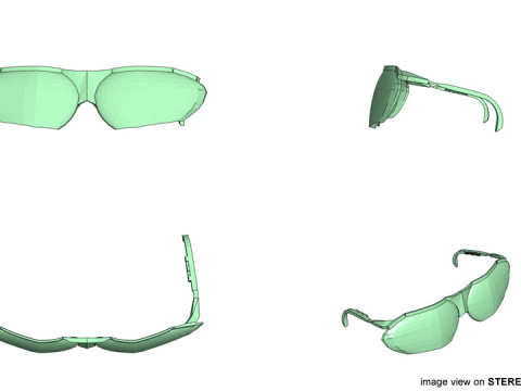 Sunglasses - Wrap-around Modello 3D