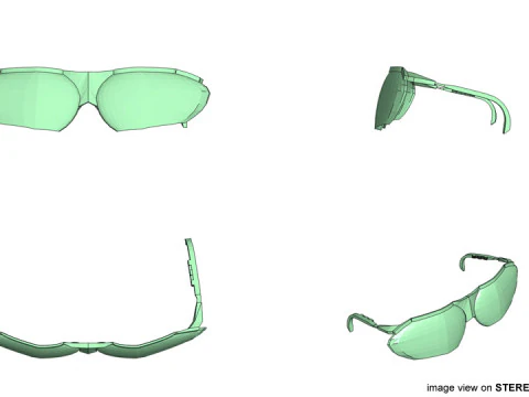 Sunglasses - Wrap-around 3D Model