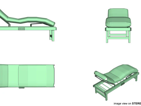 Bed - Adjustable 3D Model