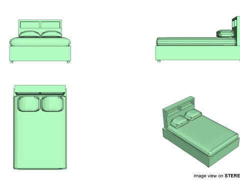 Bed - Base Modello 3D