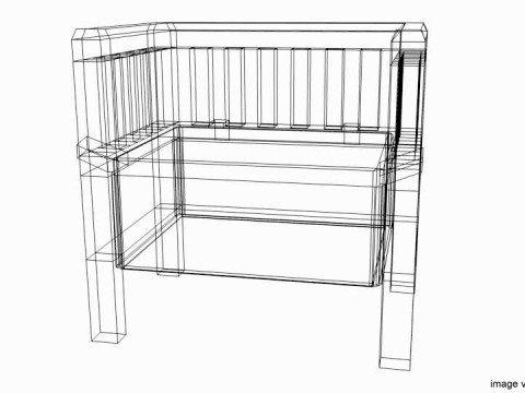 Bed - Bassinet Model 3D