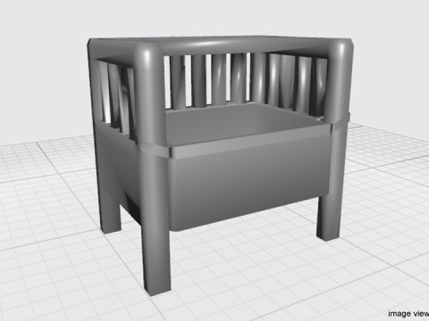 Bed - Bassinet Model 3D