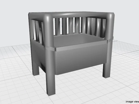 Bed - Bassinet 3D Model