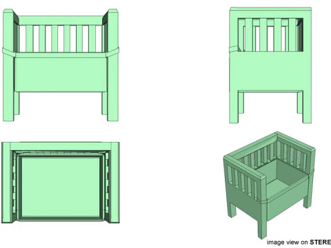 Bed - Bassinet 3D Model