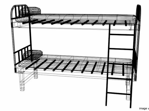 Bed - Bunk Bed 3D मॉडल