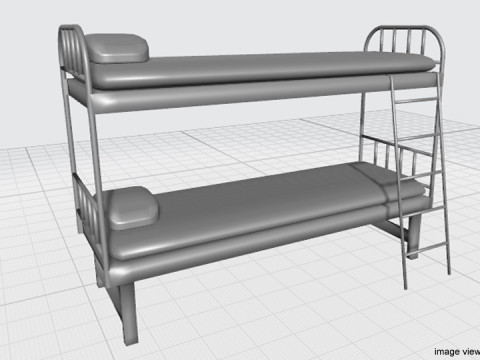 Bed - Bunk Bed 3D मॉडल
