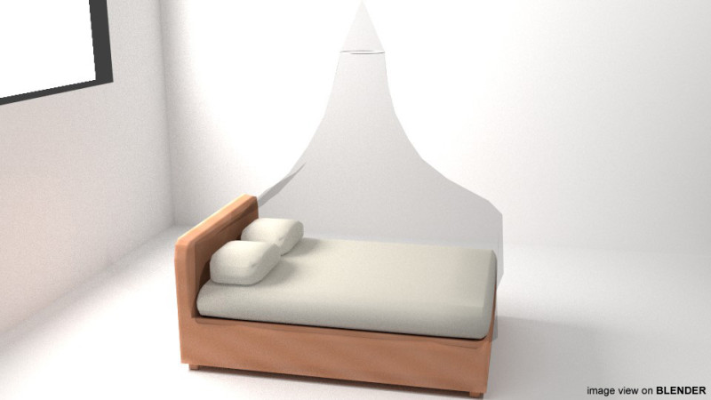 Bed - Canopy Bed 3D मॉडल .c4d .max .obj .3ds .fbx .stl .blend