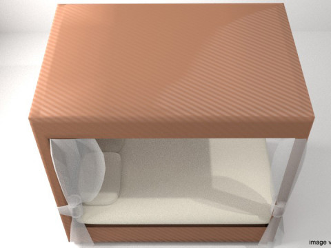 Bed - Four Poster 3D Model
