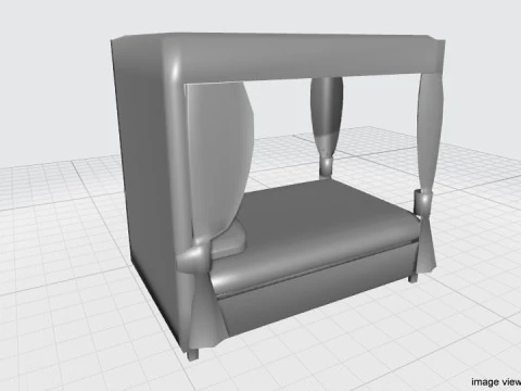 Bed - Four Poster 3D Model