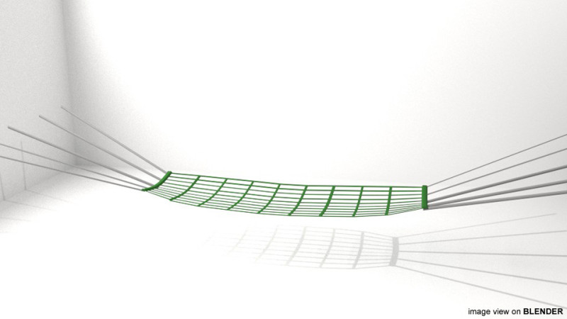Bed - Hammock 3D Модель .c4d .max .obj .3ds .fbx .stl .blend 