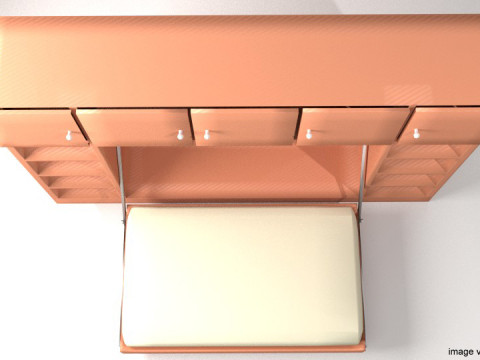 Bed - Murphy Bed Model 3D