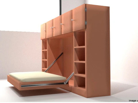 Bed - Murphy Bed 3D Model