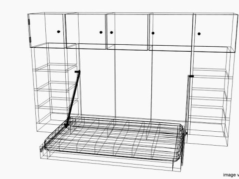 Bed - Murphy Bed Model 3D