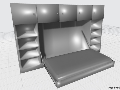 Bed - Murphy Bed Model 3D
