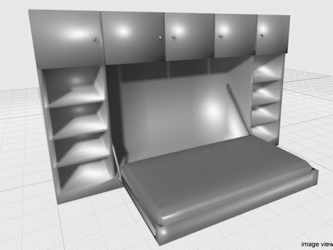 Bed - Murphy Bed 3D Model