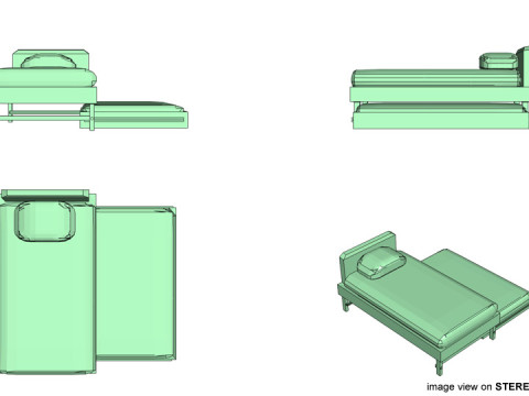 Bed - Trundle Model 3D
