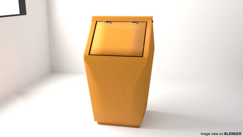 Household Cleaning Tool - Dustbin 3D Model .c4d .max .obj .3ds .fbx .stl .blend 